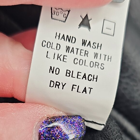 Fashion Nova Black Faux Leather Long Fringe Jacket Moto Biker Boho Western - Picture 9 of 9